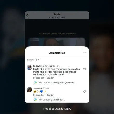 Print de avaliação no Google de aluno formado pela Nobel