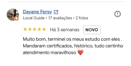 Print de mensagem no Instagram de aluno formado pela Nobel